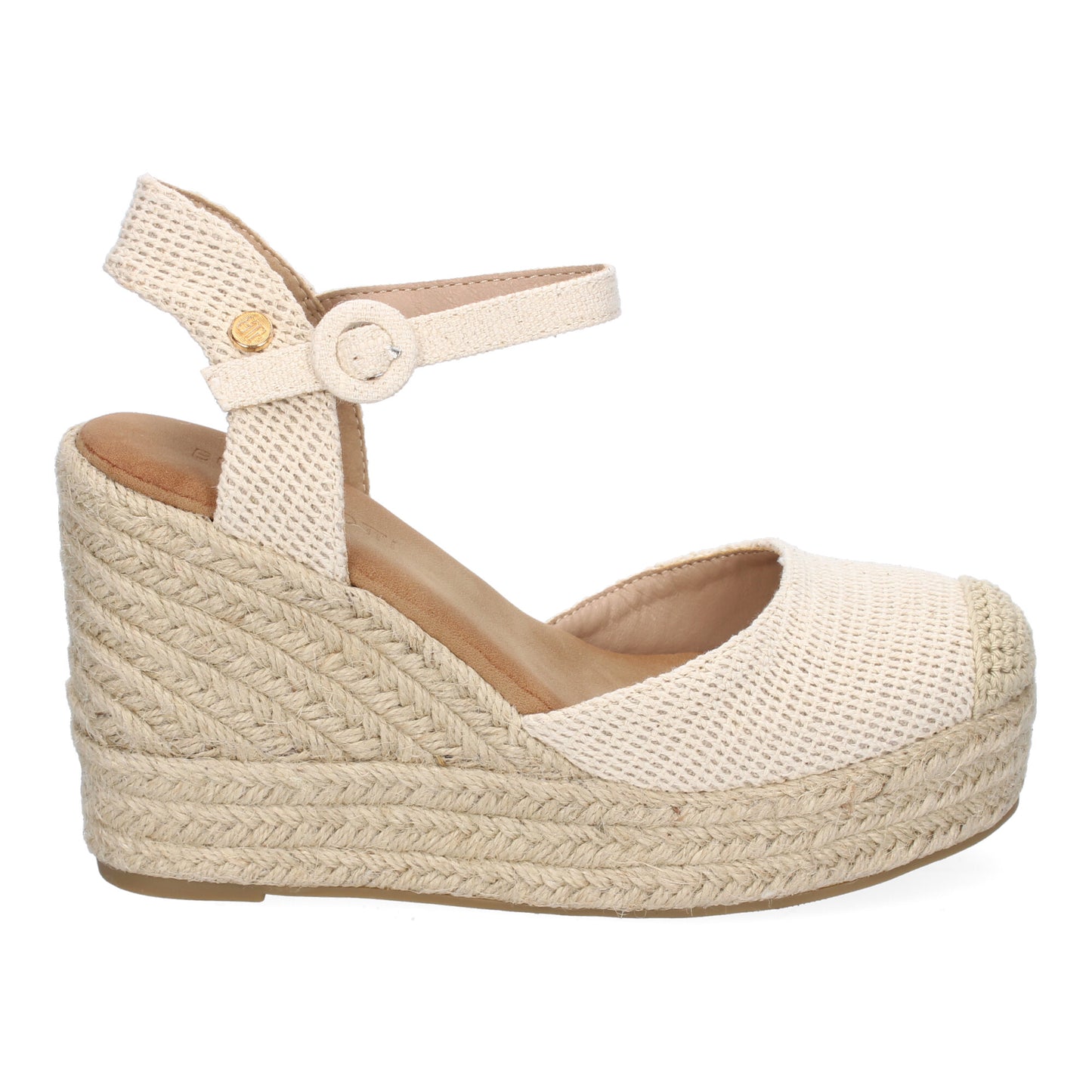 Sandalia de cuña de Yute para Mujer con Pala Cerra
