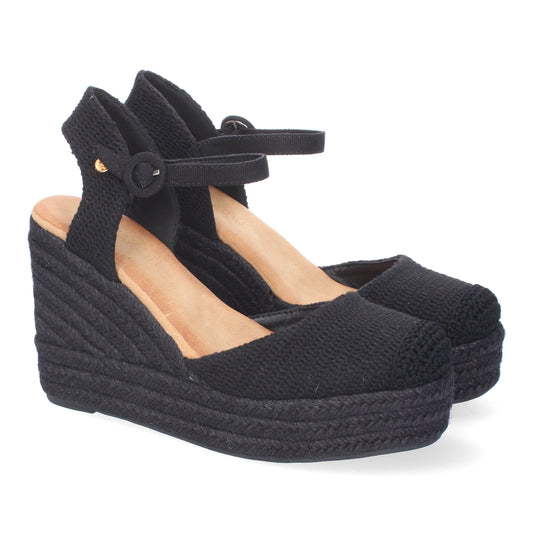 Sandalia de cuña de Yute para Mujer con Pala Cerra