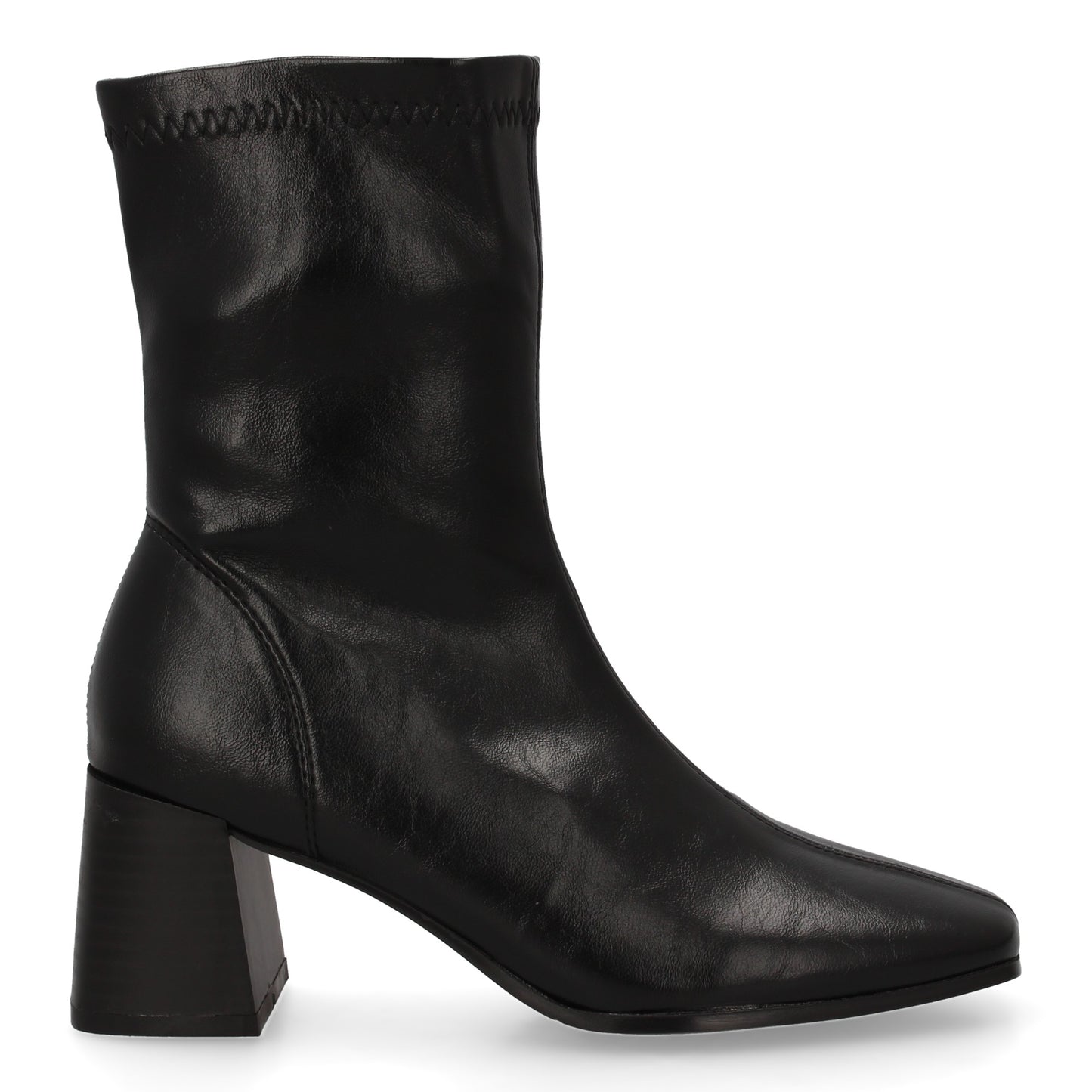 Botin de mujer con tacon estampado liso Diseño elegante cierre de cremallera