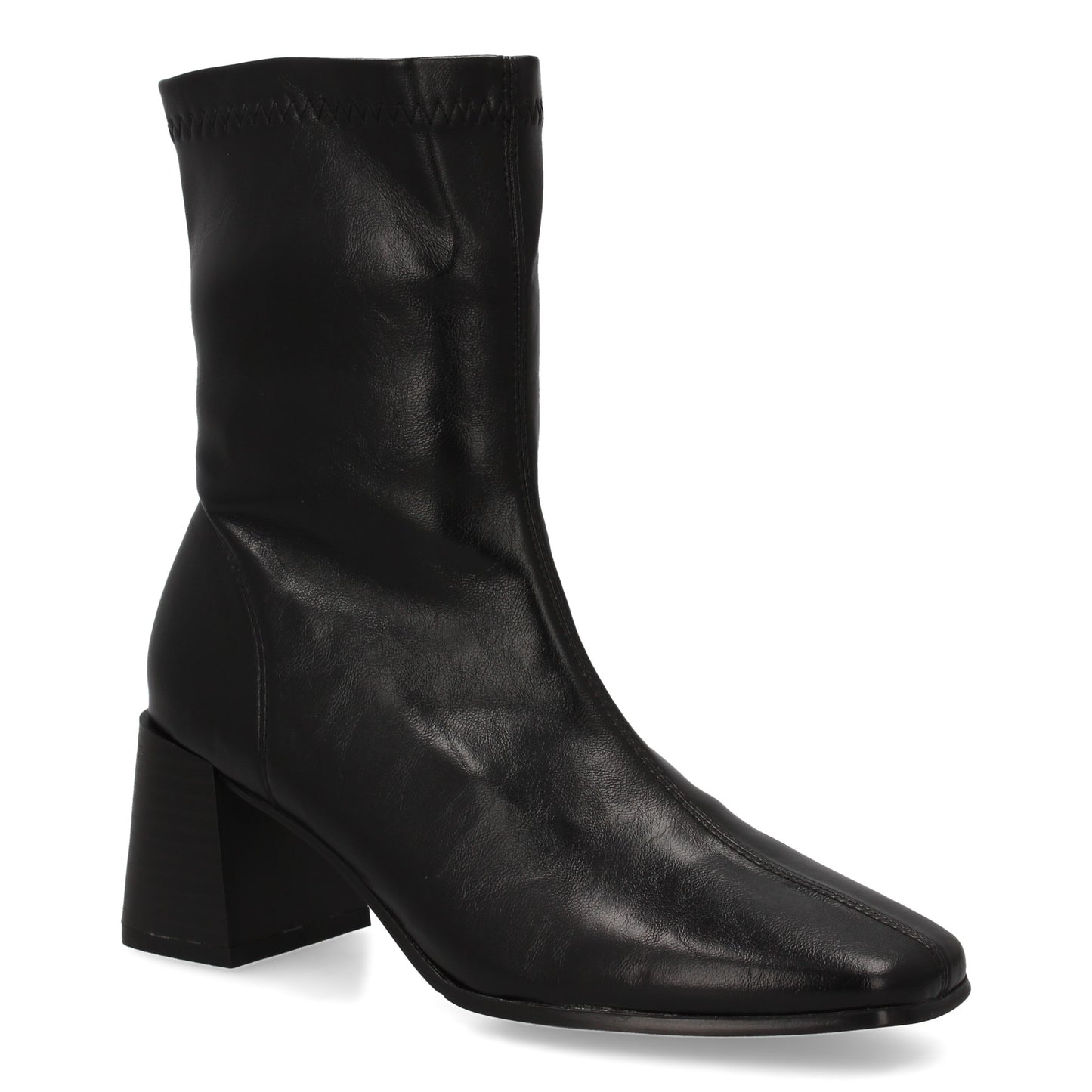 Botin de mujer con tacon estampado liso Diseño elegante cierre de cremallera
