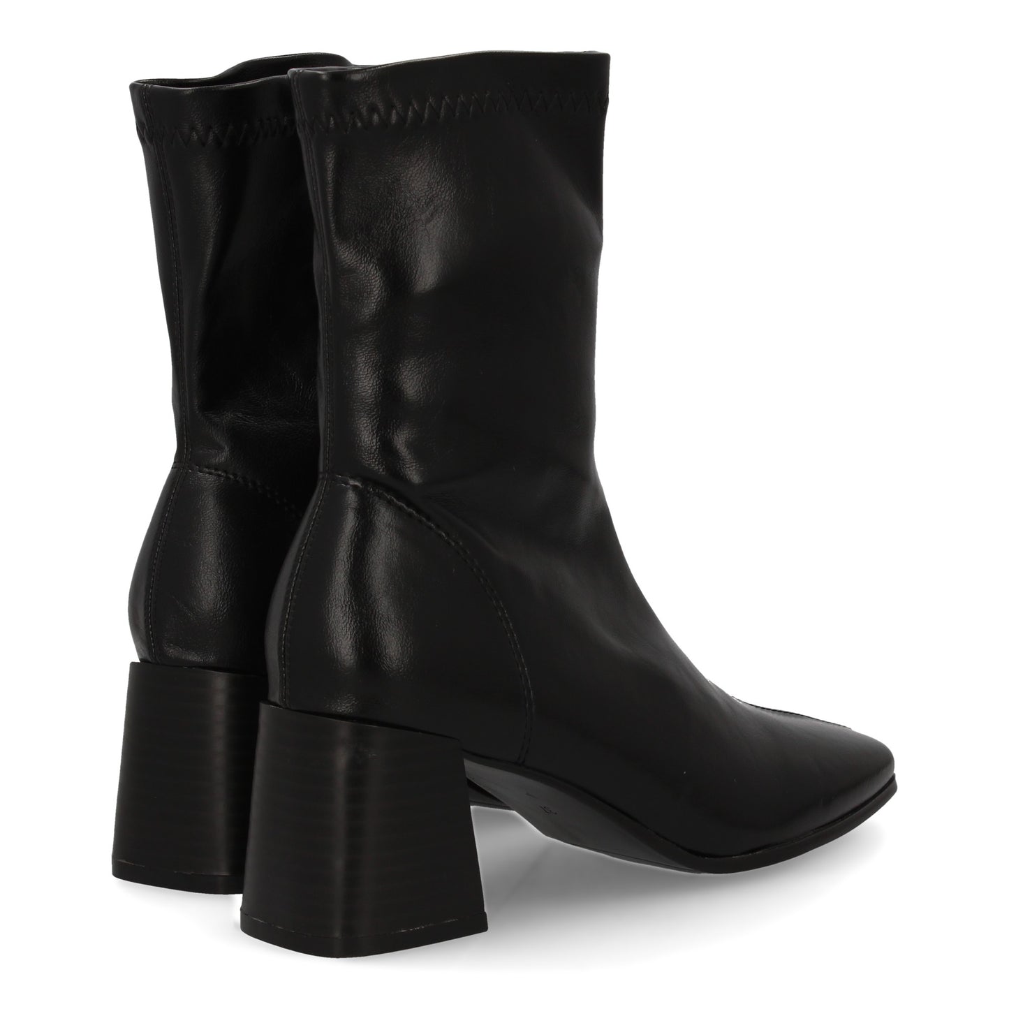 Botin de mujer con tacon estampado liso Diseño elegante cierre de cremallera