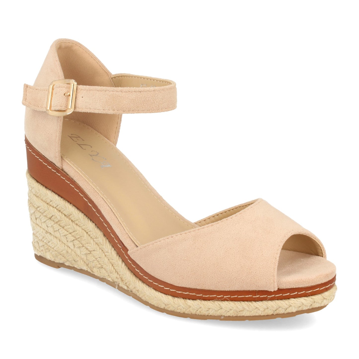 Sandalia con cuña de Yute Estilo Ankle