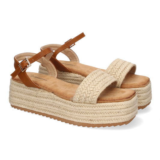 Sandalia de Plataforma de Yute para Mujer  Comodas