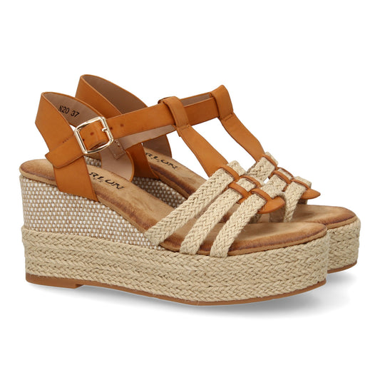 Sandalia de cuña de Yute para Mujer  Comodas y Elegantes  di