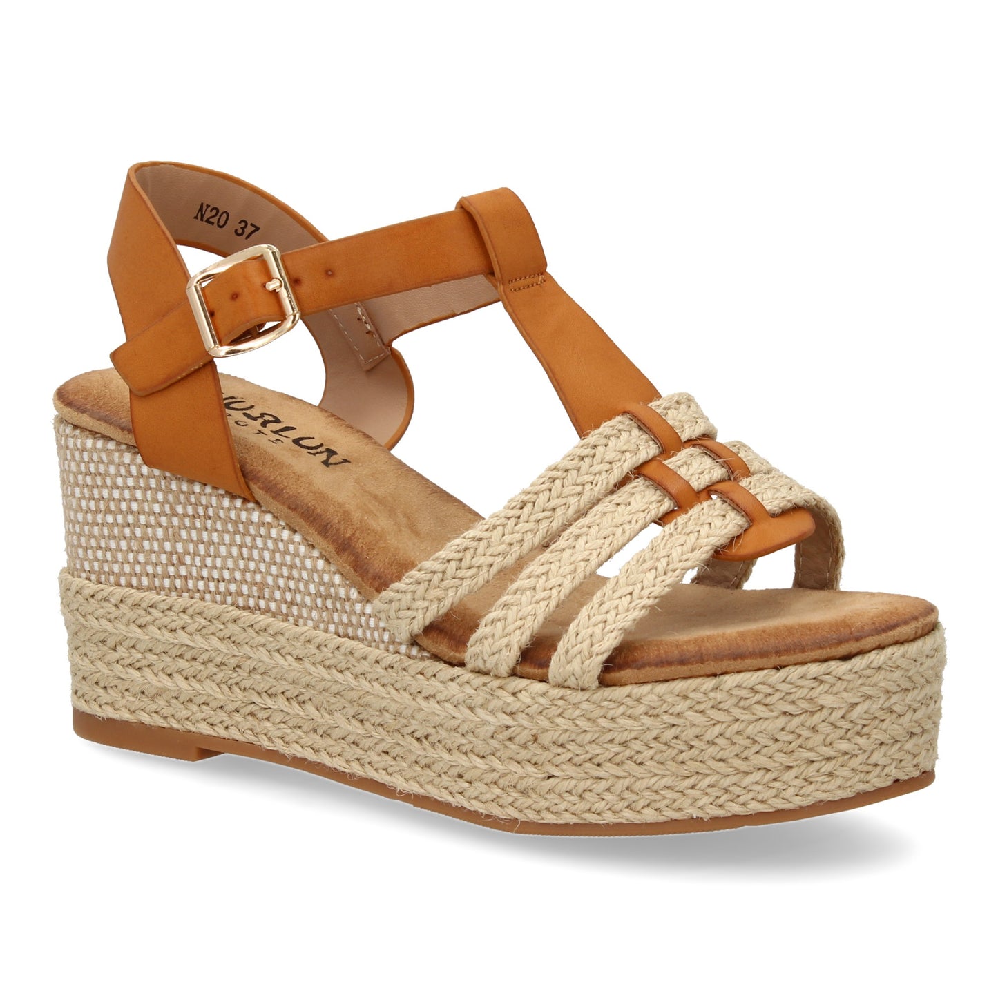 Sandalia de cuña de Yute para Mujer Comodas y Elegantes di