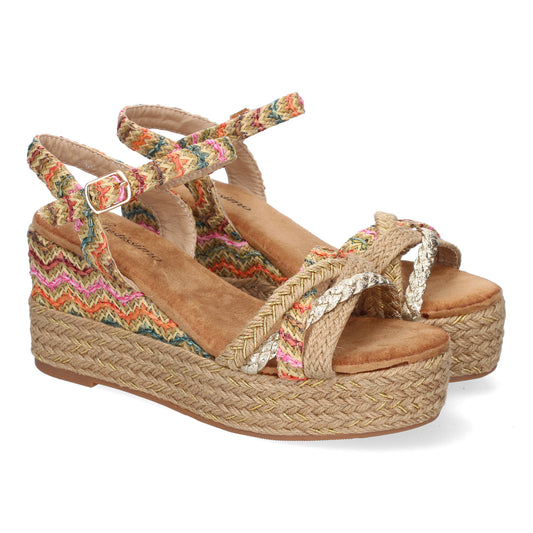 Sandalia de cuña de Yute para Mujer  Comodas y Ele