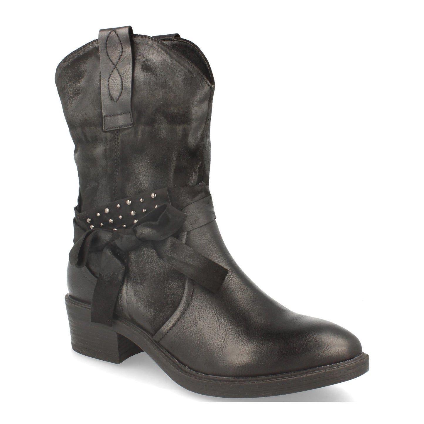 Botin de Mujer con Tacon Adorno de Lazo