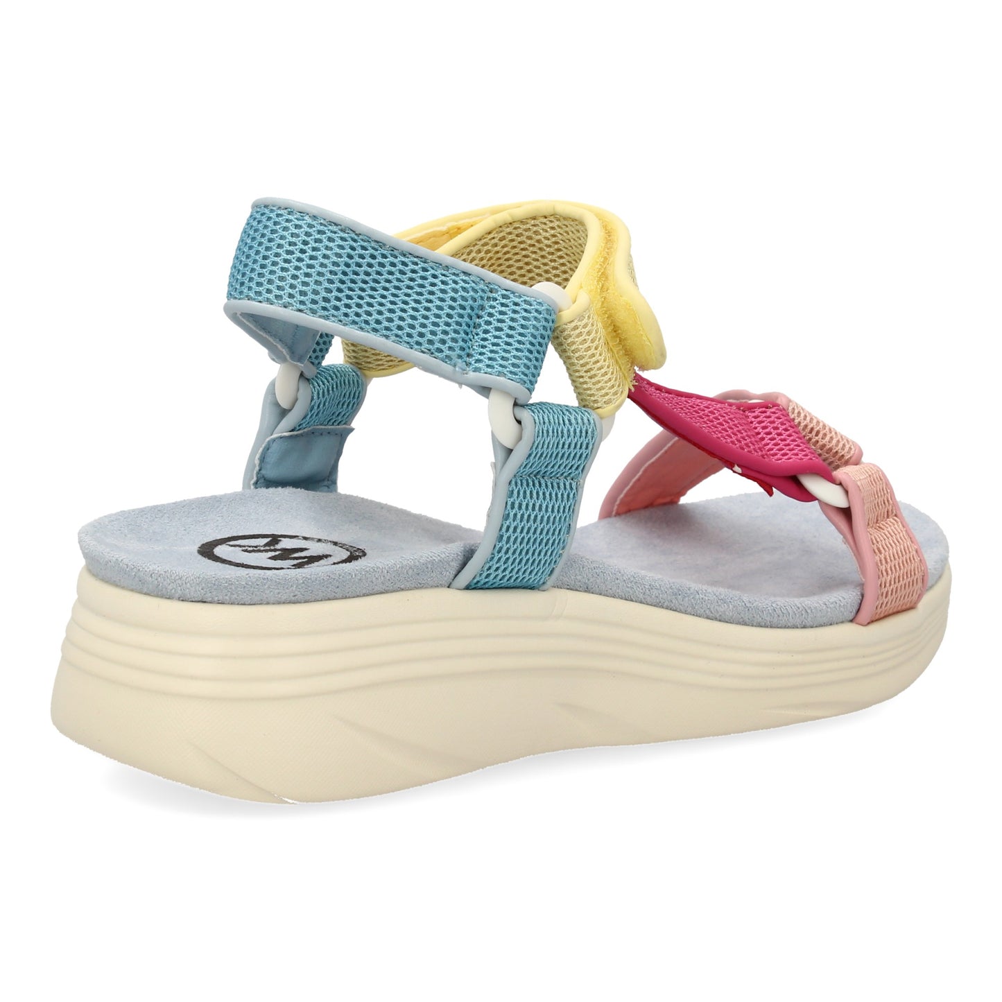 Sandalia plana de mujer  diseño comodo con cierre de velcro