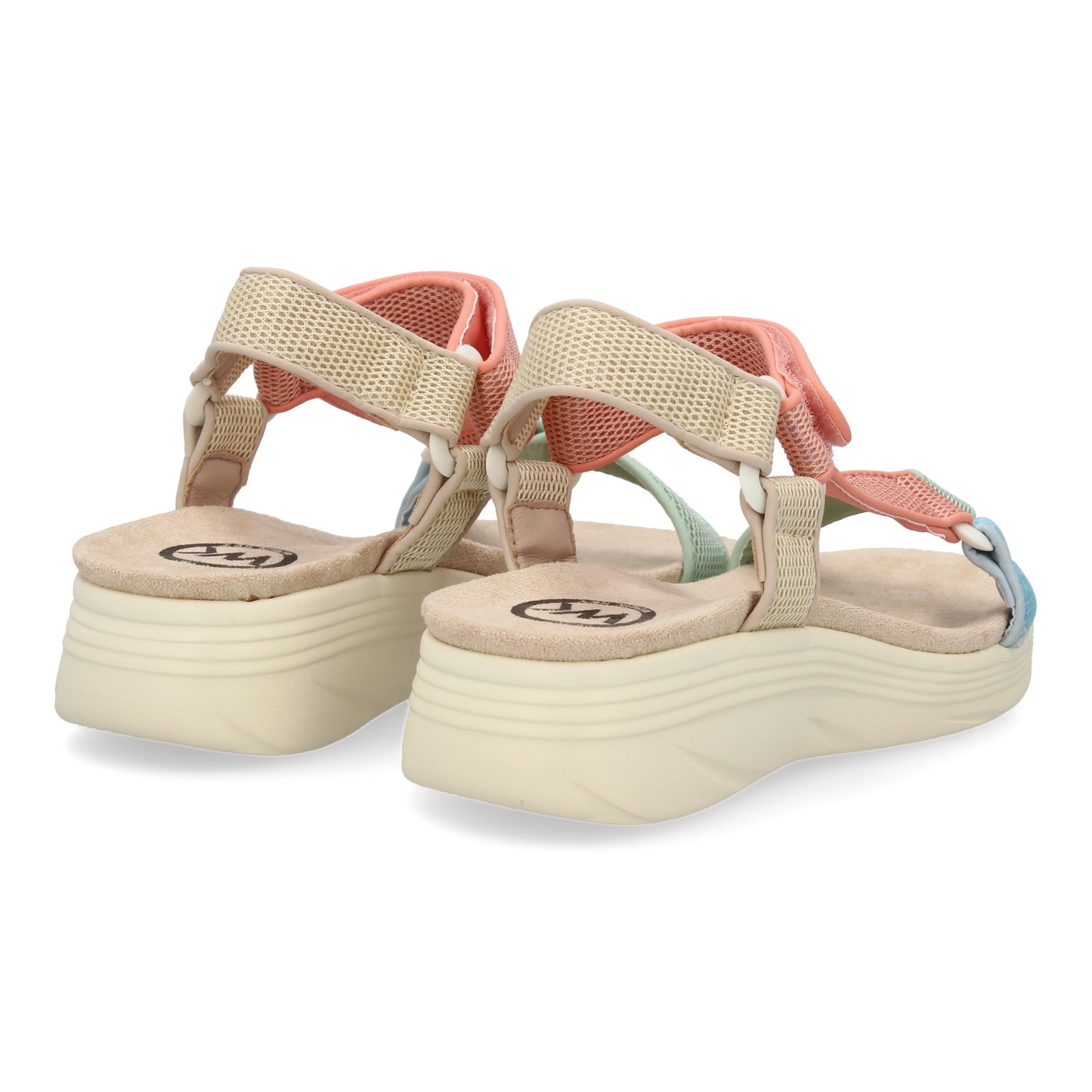 Sandalia plana de mujer  diseño comodo con cierre de velcro