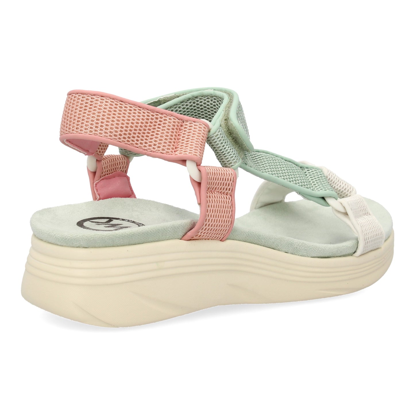 Sandalia plana de mujer  diseño comodo con cierre de velcro