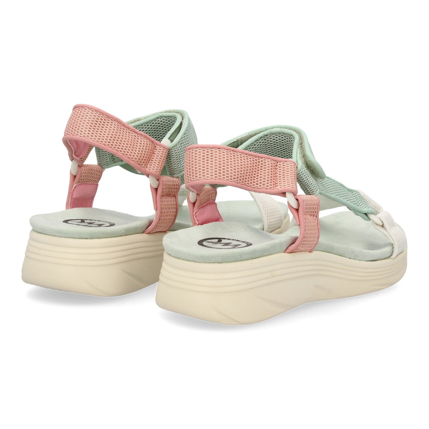 Sandalia plana de mujer  diseño comodo con cierre de velcro