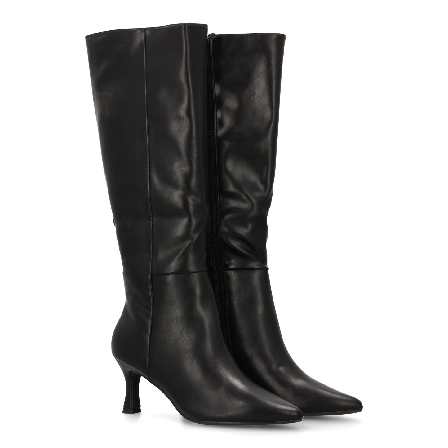 Bota de caña alta con tacón y punta fina con Diseño elegante. Ideal para mujer e