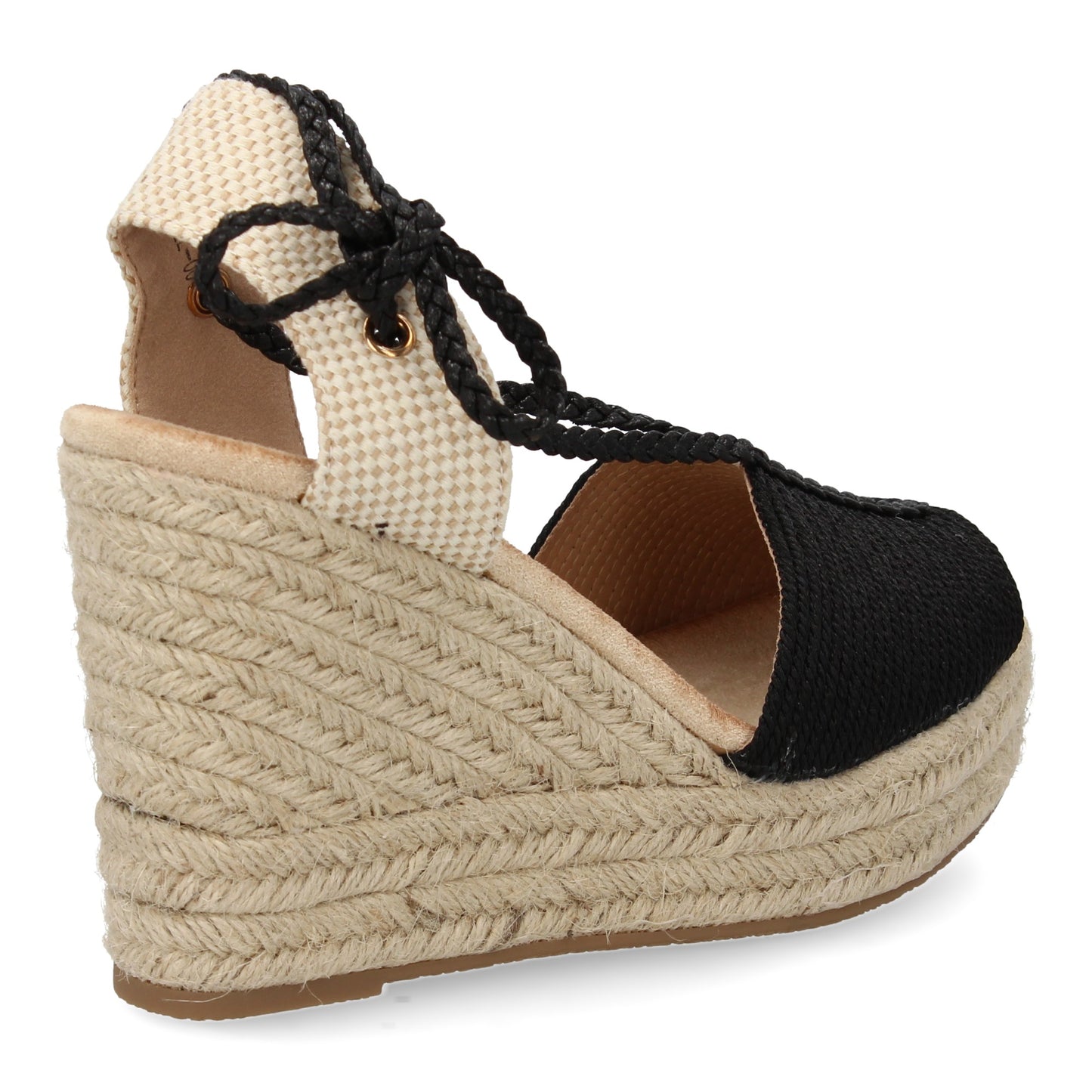 Sandalia de cuña de yute para mujer comodas y elegantes di