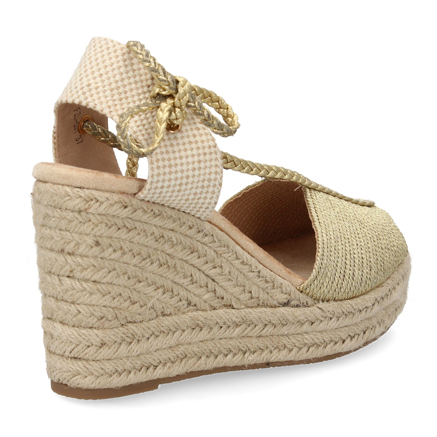 Sandalia de cuña de yute para mujer comodas y elegantes di
