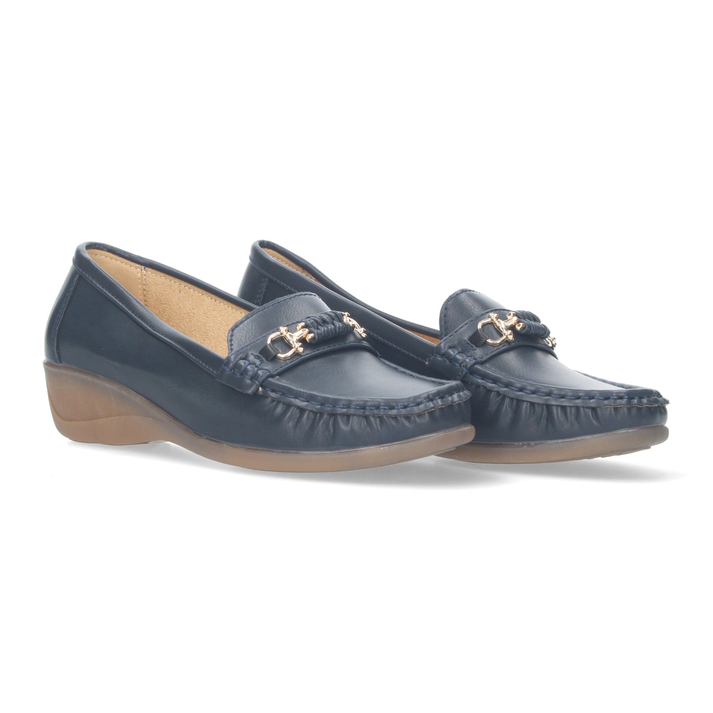 Mocasin con cuña de mujer con detalle m
