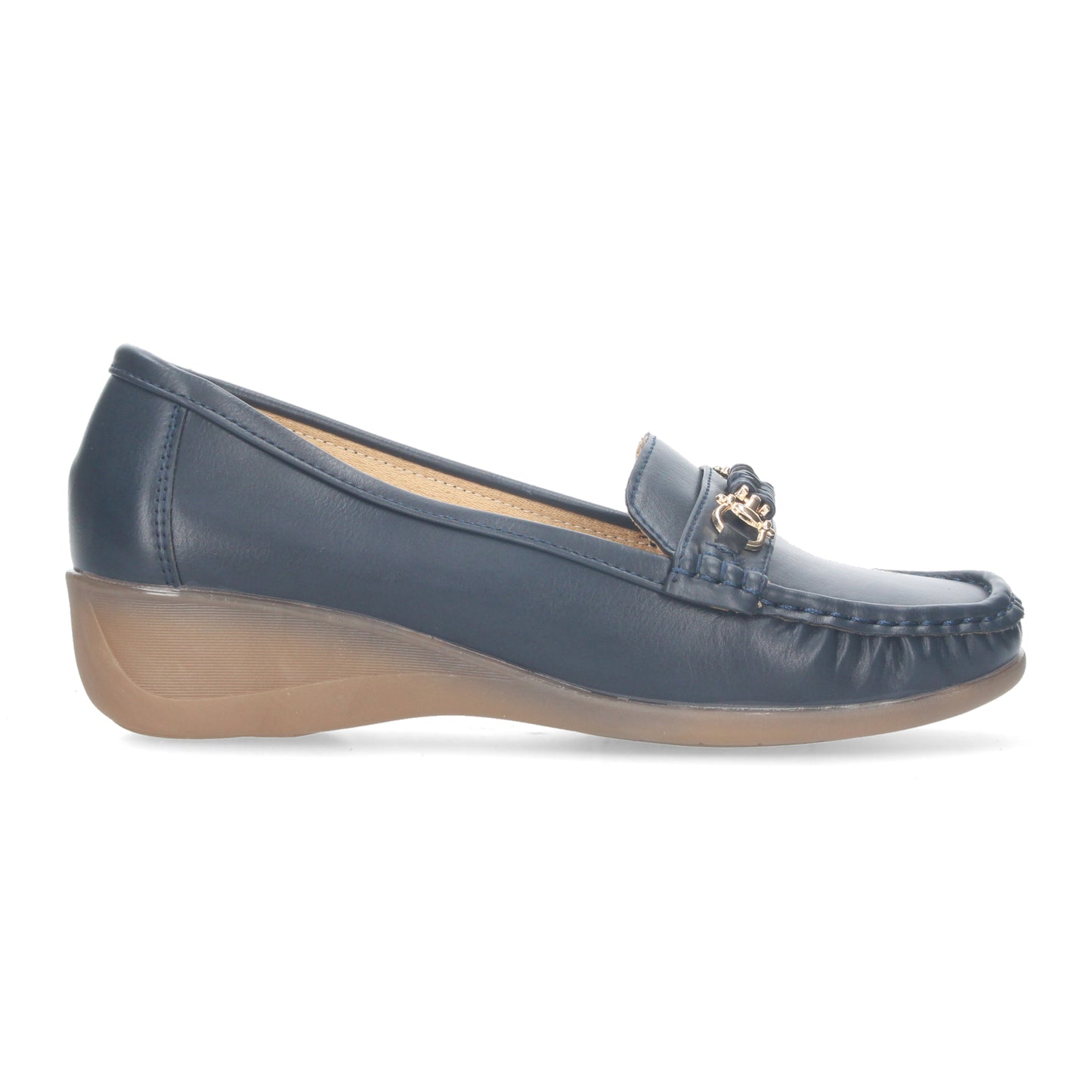 Mocasin con cuña de mujer con detalle m
