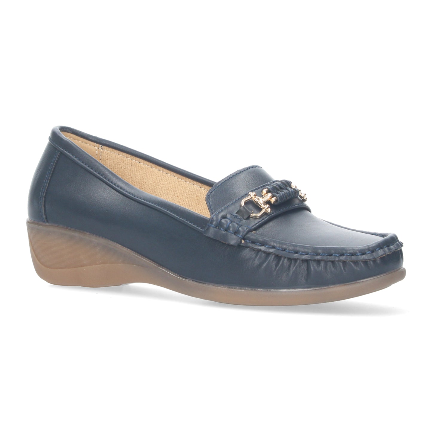 Mocasin con cuña de mujer con detalle m