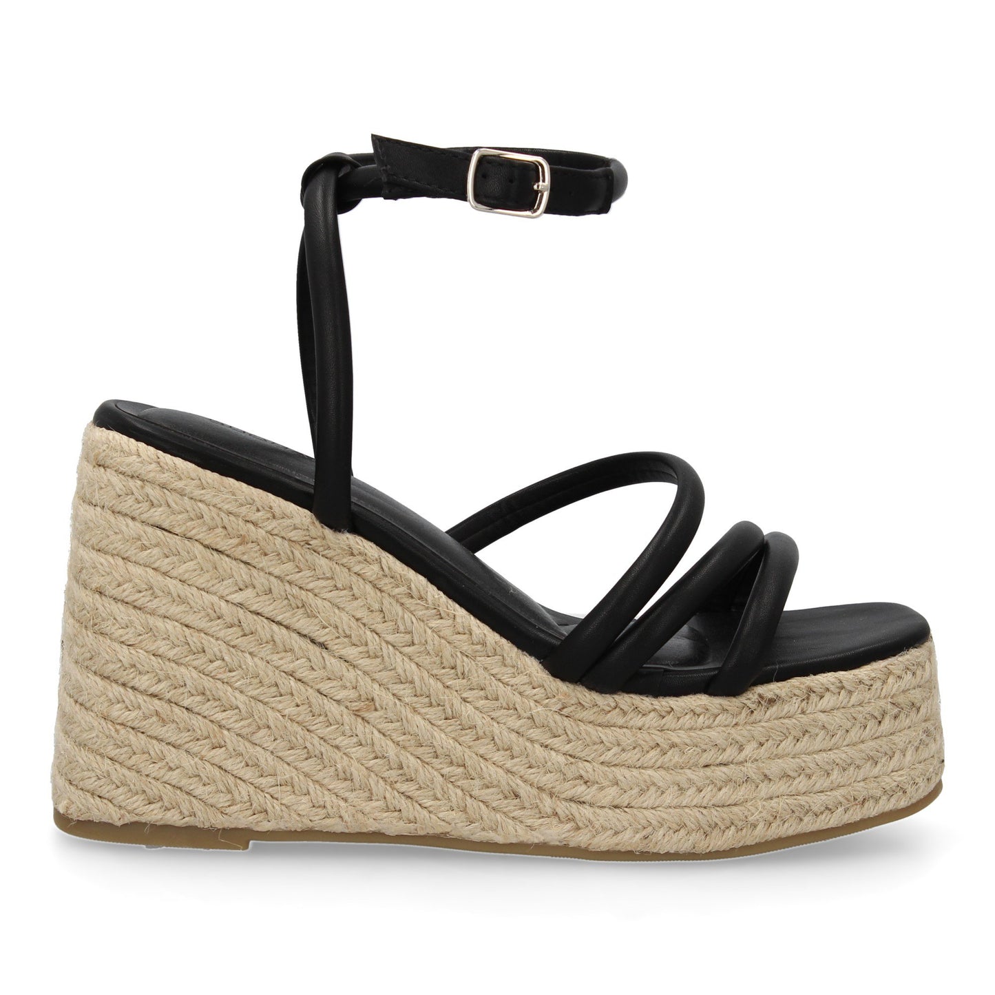 Sandalia de cuña de yute para mujer diseño comodo y elegant