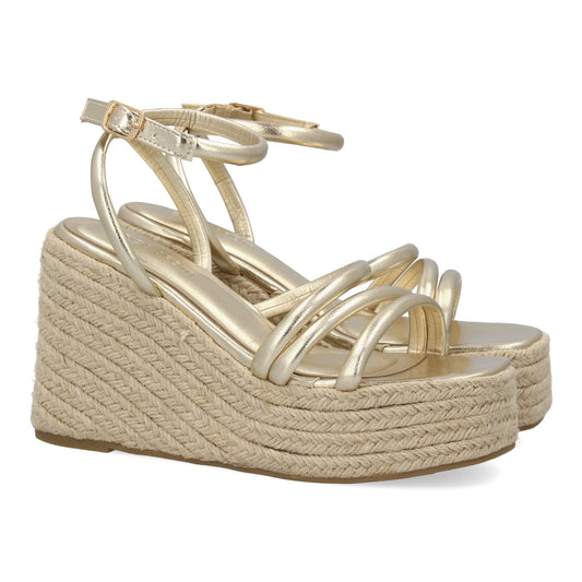 Sandalia de cuña de yute para mujer  diseño comodo y elegant