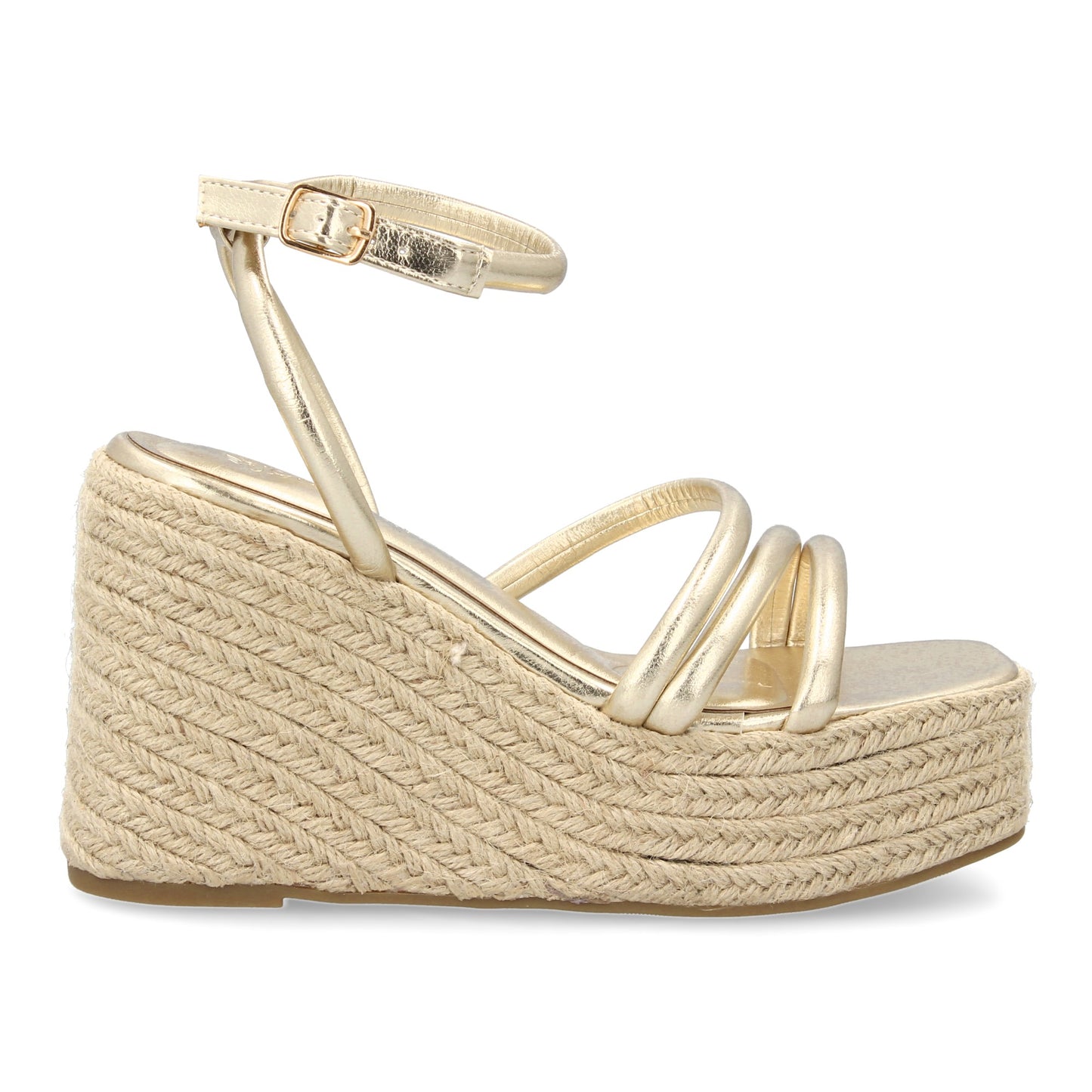Sandalia de cuña de yute para mujer diseño comodo y elegant