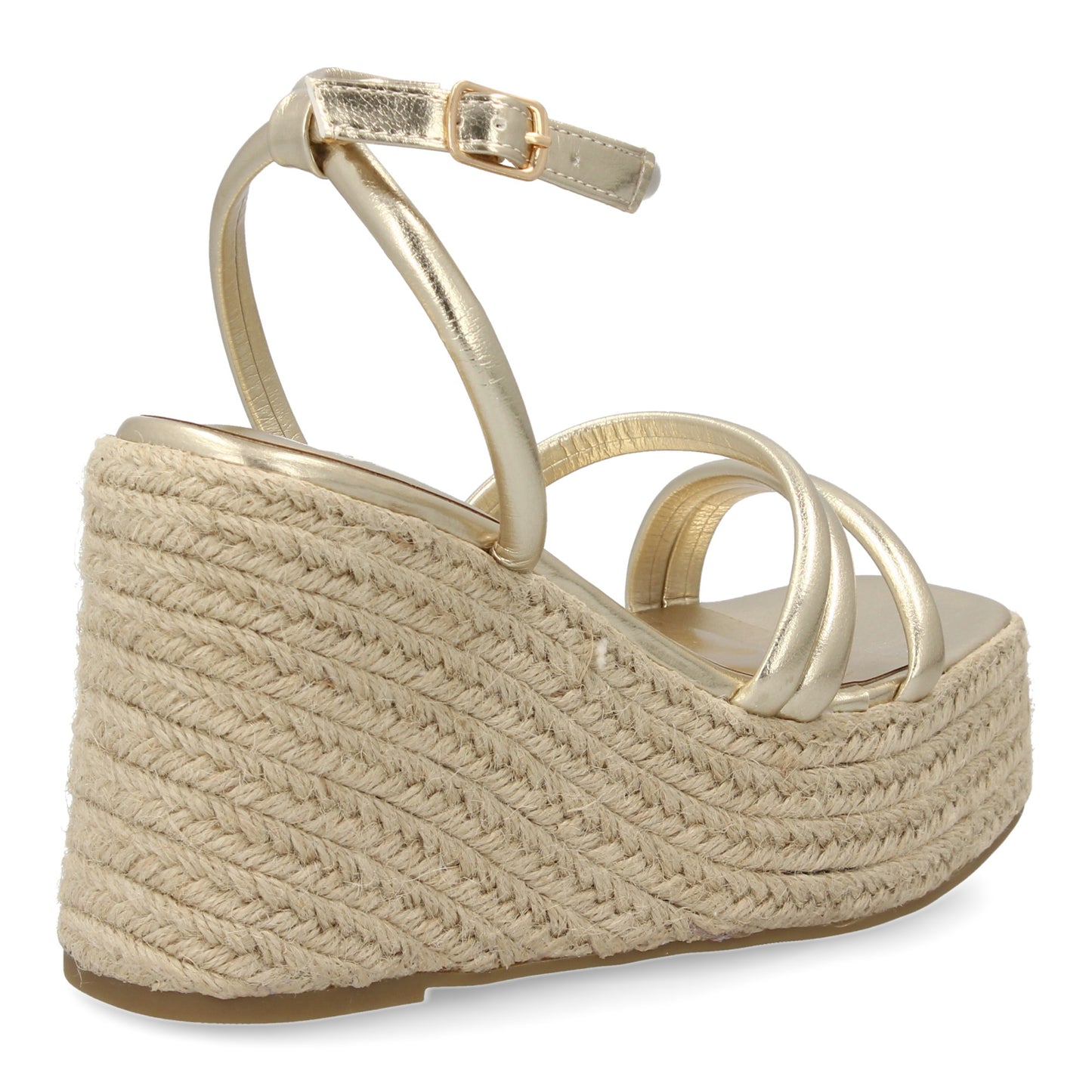Sandalia de cuña de yute para mujer diseño comodo y elegant