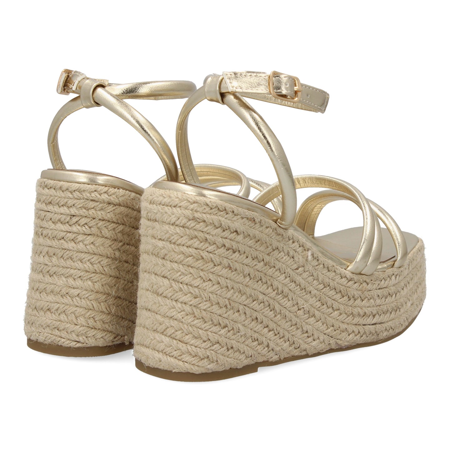 Sandalia de cuña de yute para mujer diseño comodo y elegant