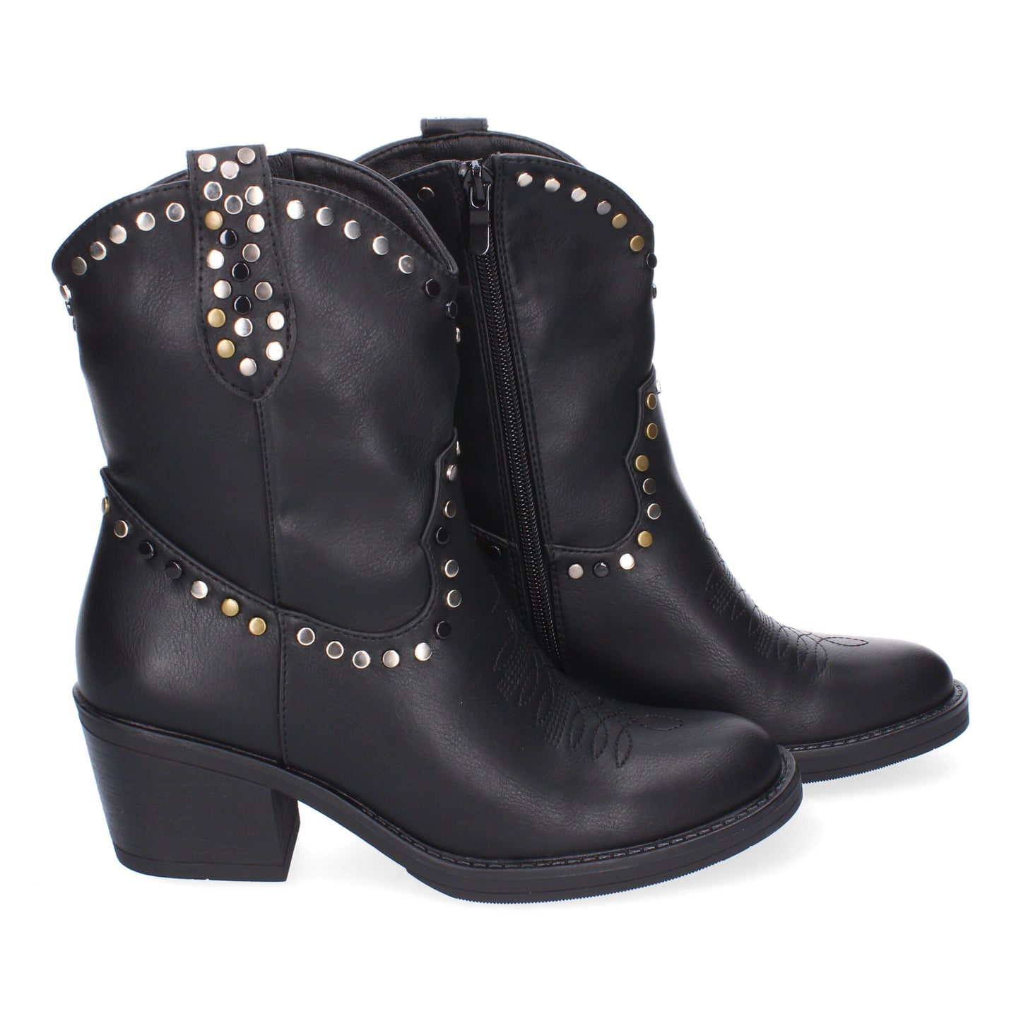 Botines de tacón para Mujer Estilo Campero Comod