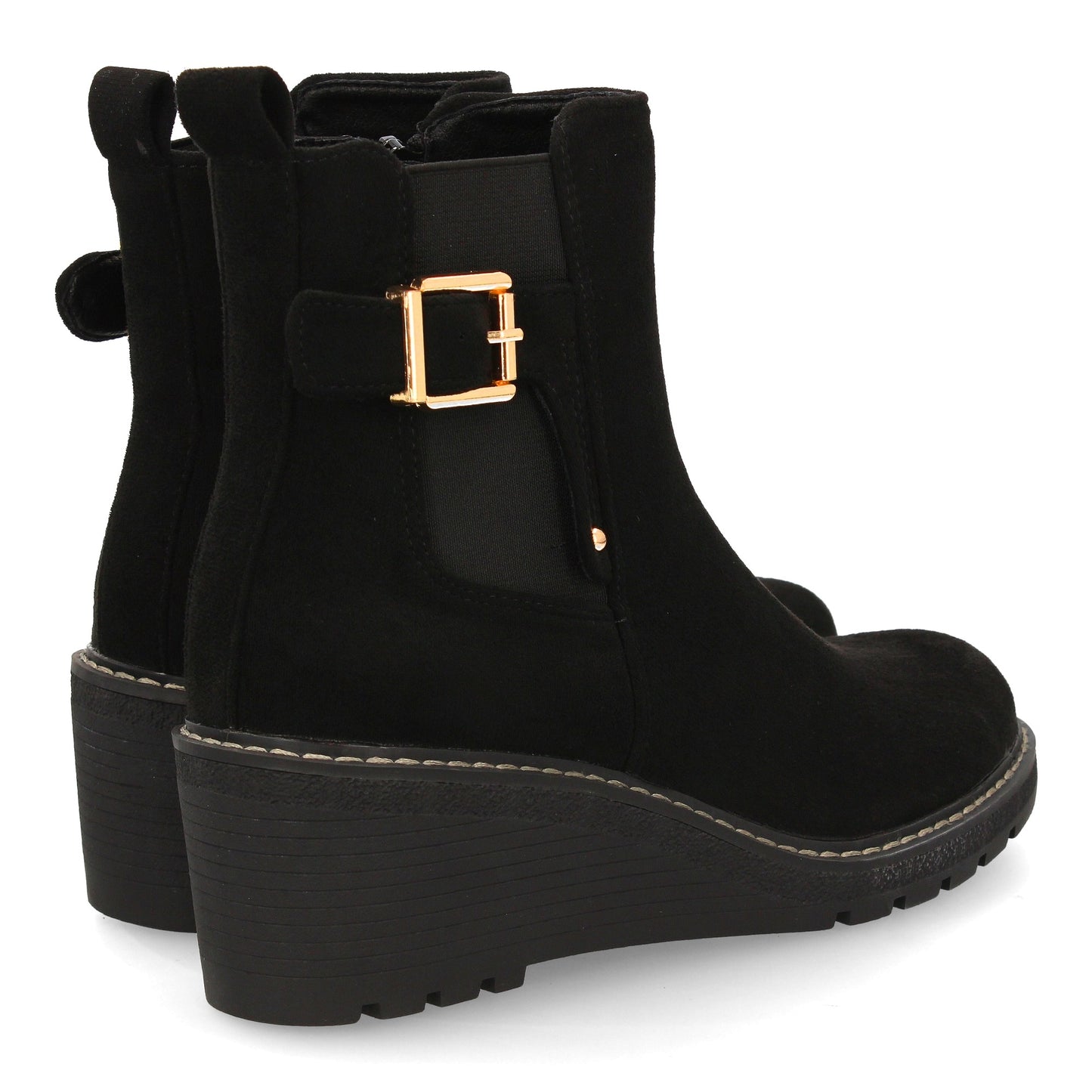 Bota de caña media con diseño sobrio y elegante cuña cómoda ideal para el d