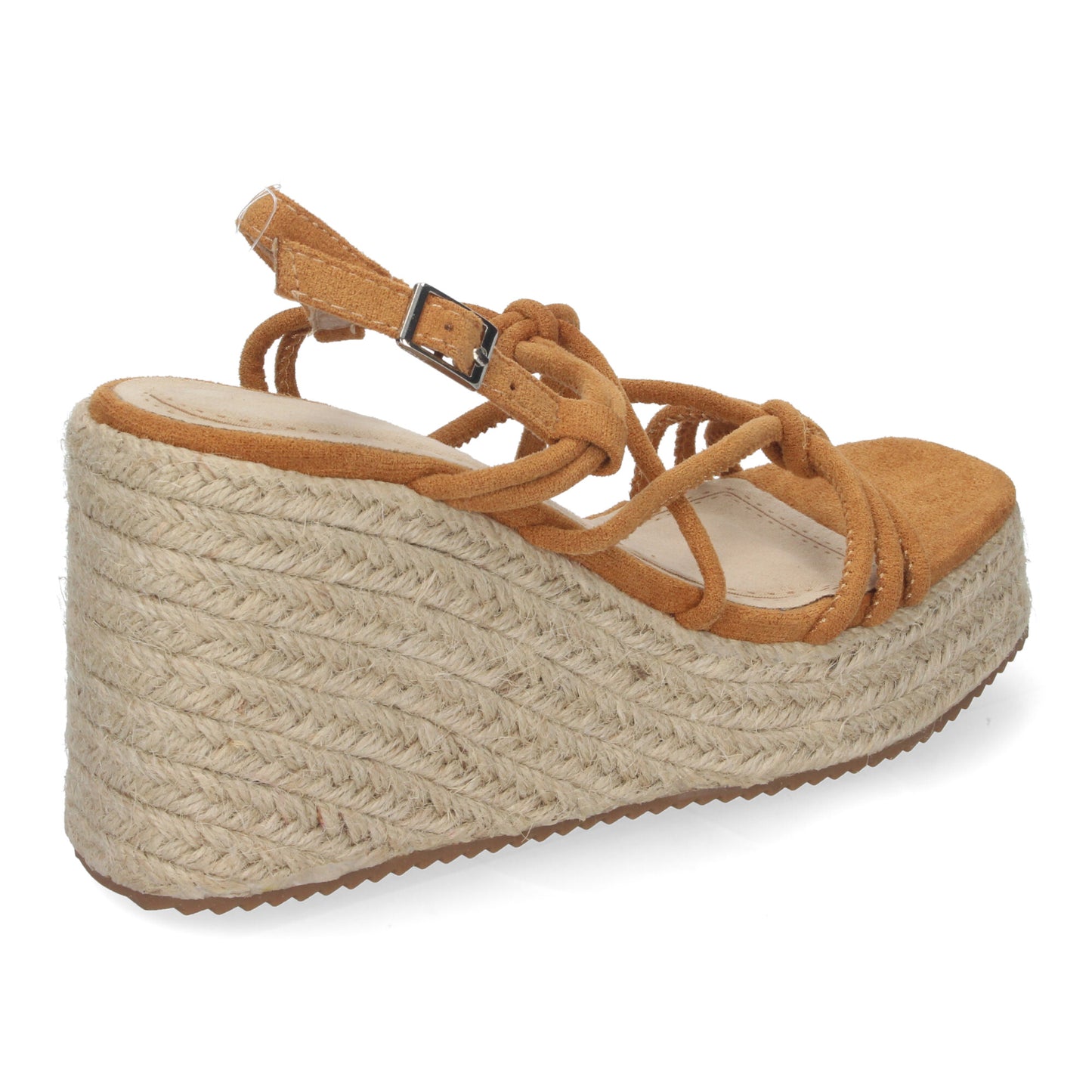 Sandalias de cuña de Yute para Mujer con Adornos