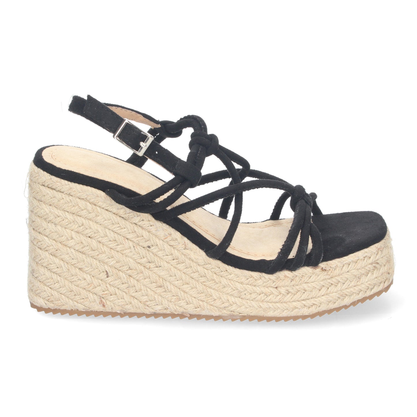 Sandalias de cuña de Yute para Mujer con Adornos