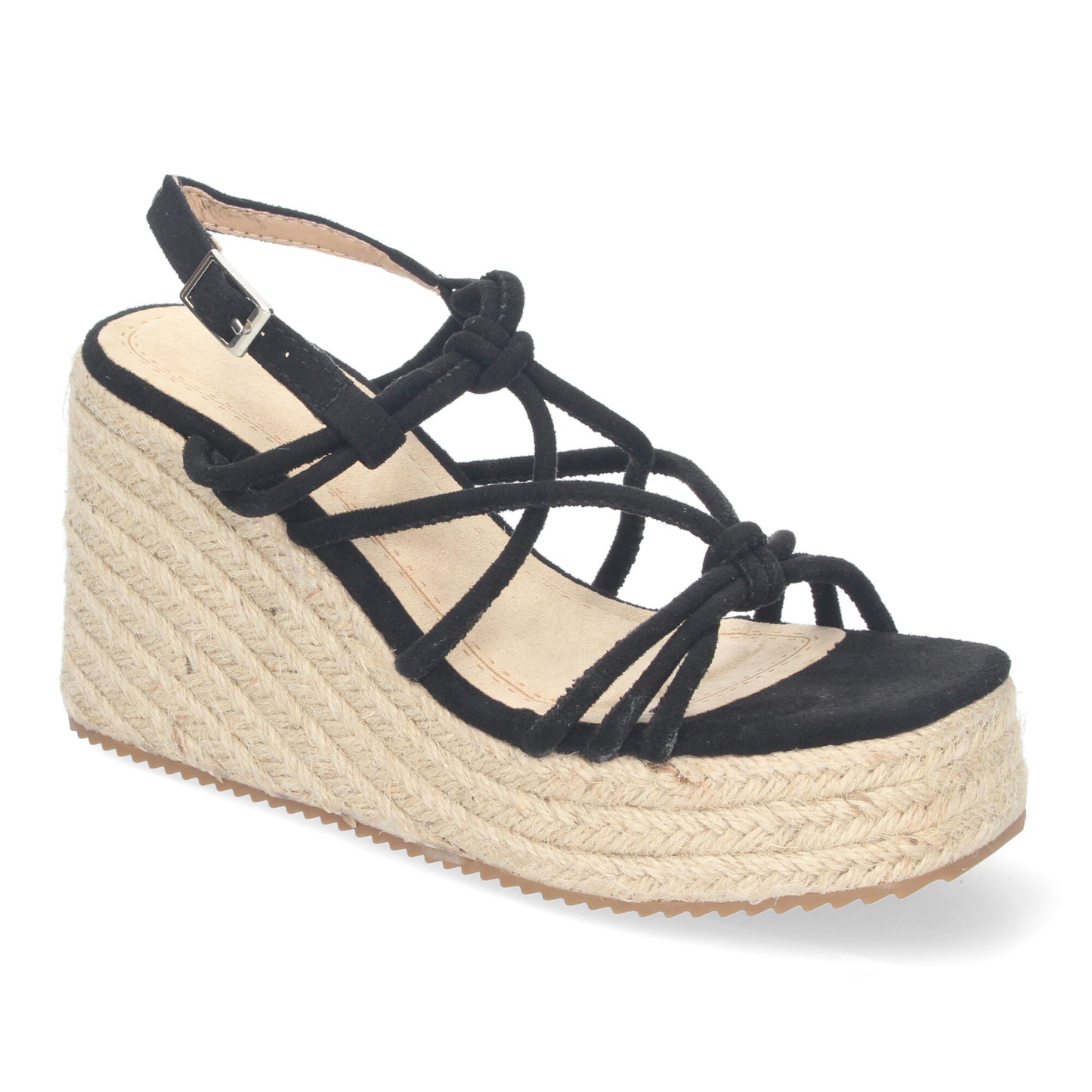 Sandalias de cuña de Yute para Mujer con Adornos
