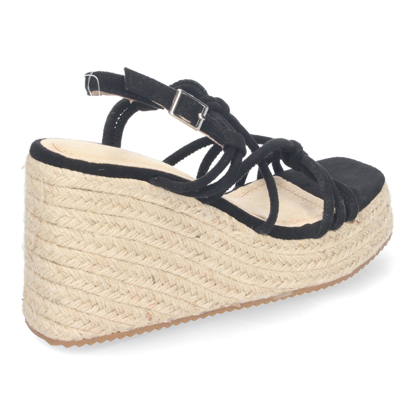 Sandalias de cuña de Yute para Mujer con Adornos