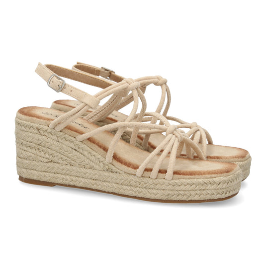 Sandalias de cuña de yute para mujer  comodas y elegantes di