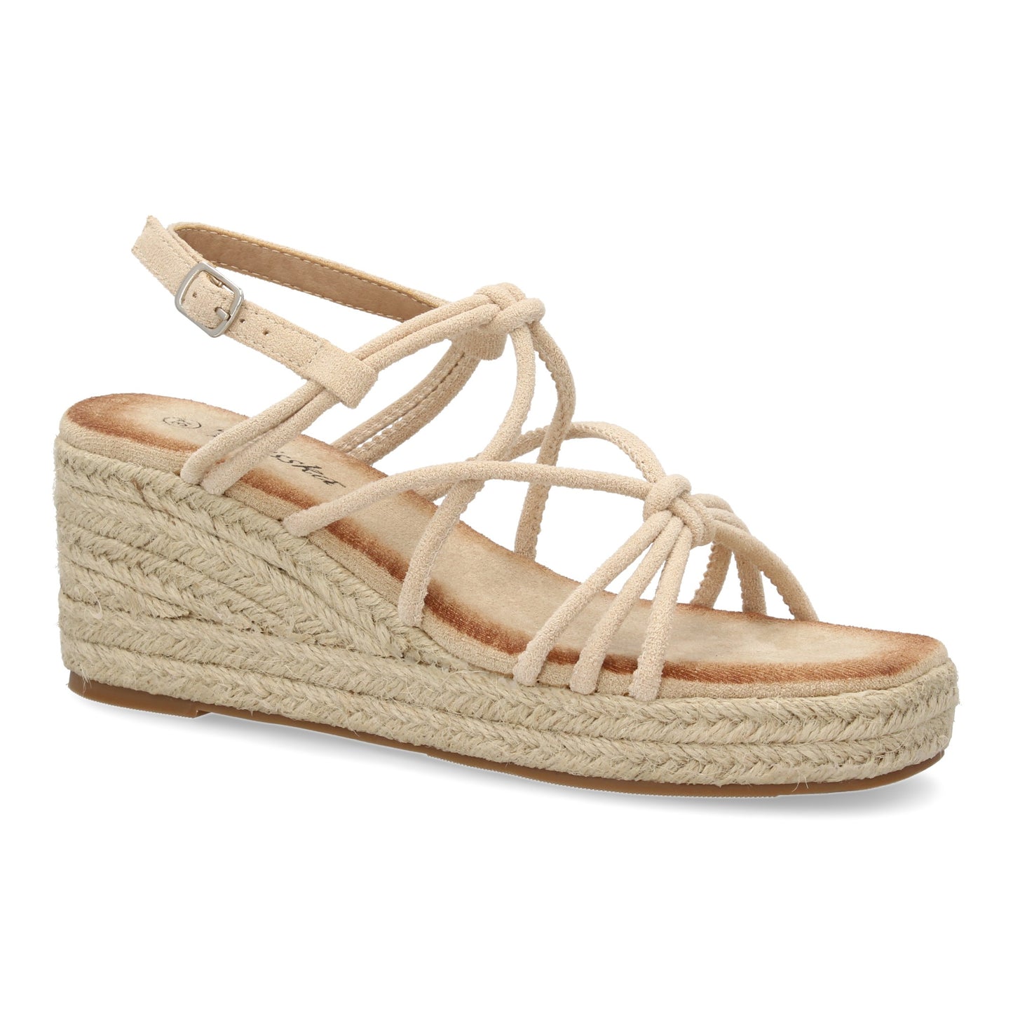 Sandalias de cuña de yute para mujer comodas y elegantes di