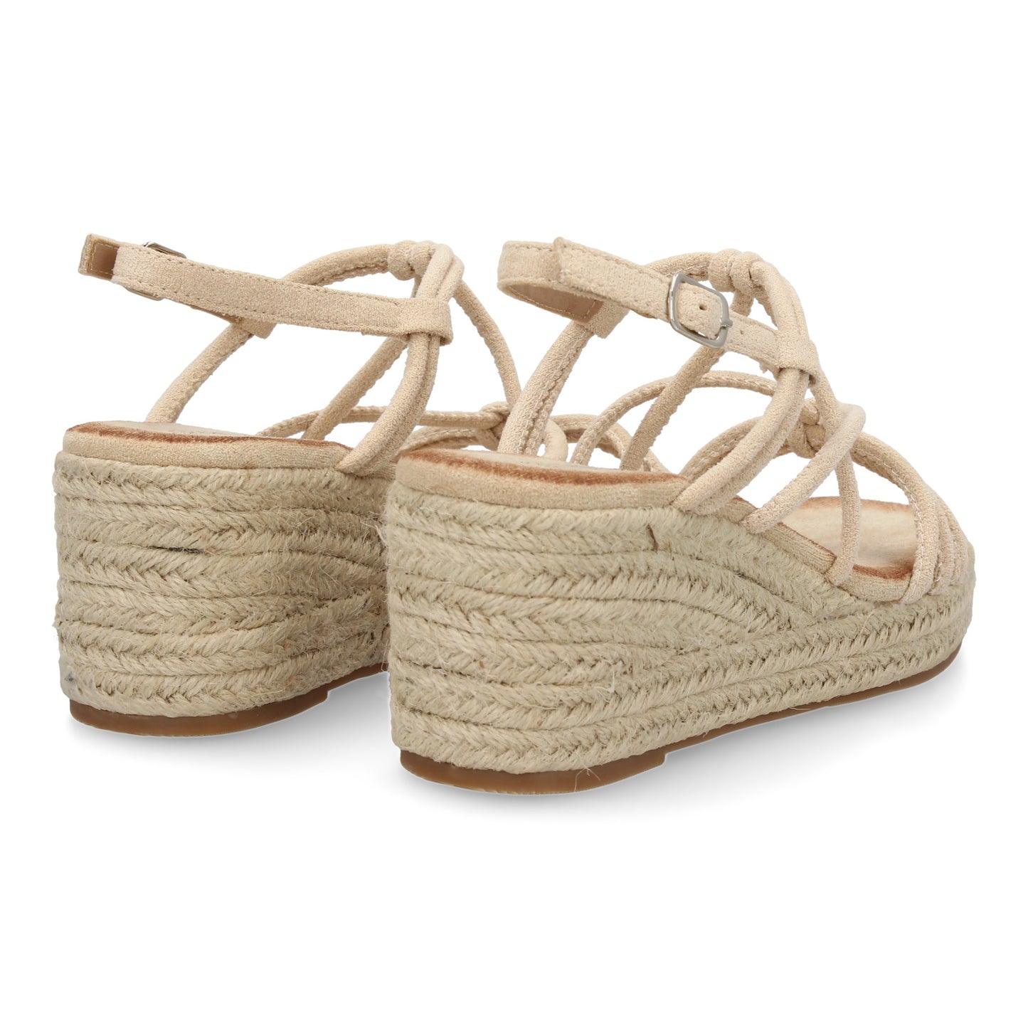 Sandalias de cuña de yute para mujer comodas y elegantes di