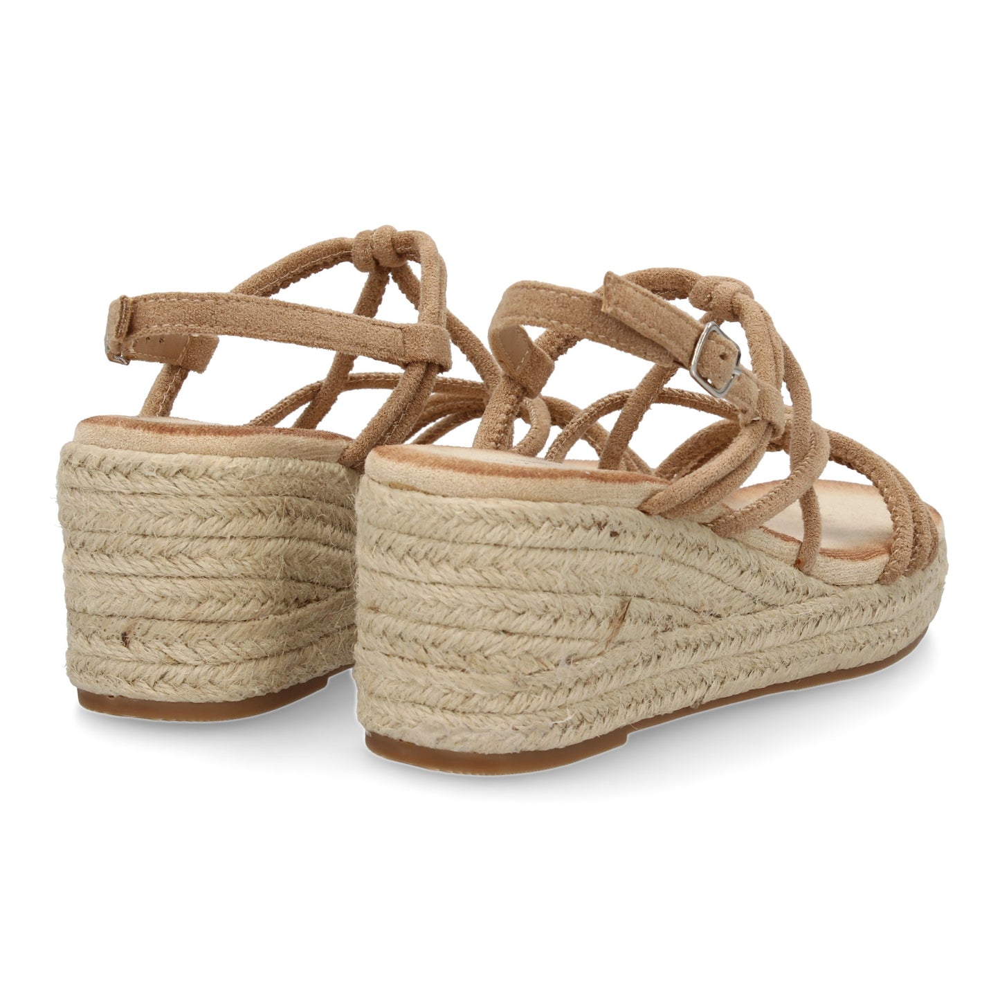Sandalias de cuña de yute para mujer comodas y elegantes di