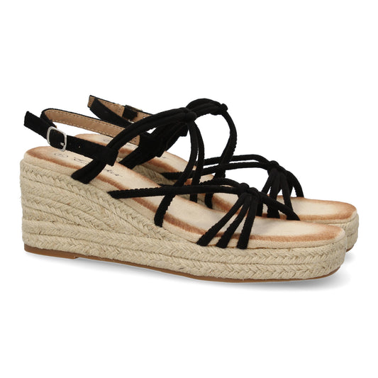 Sandalias de cuña de yute para mujer  comodas y elegantes di