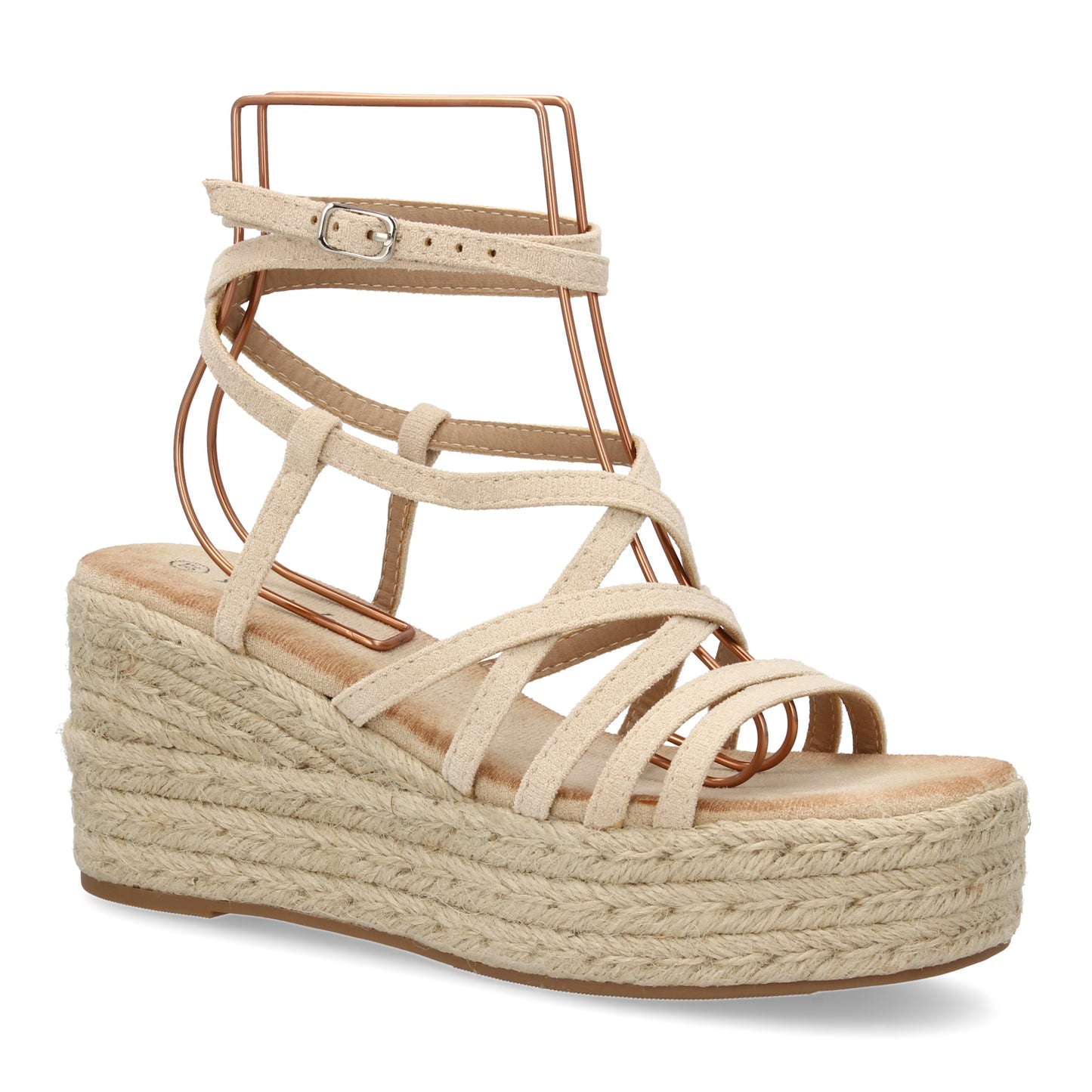 Sandalias de cuña de yute para mujer diseño comodo y modern
