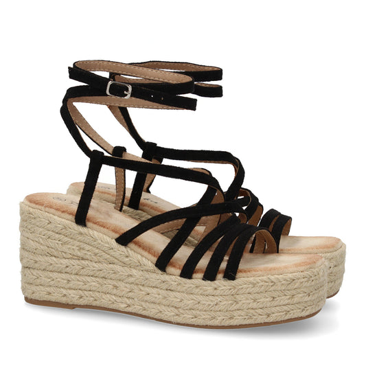 Sandalias de cuña de yute para mujer  diseño comodo y modern