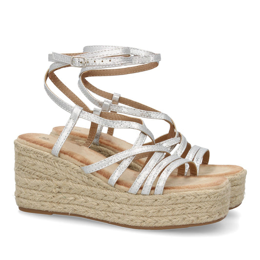 Sandalias de cuña de yute para mujer  diseño comodo y modern