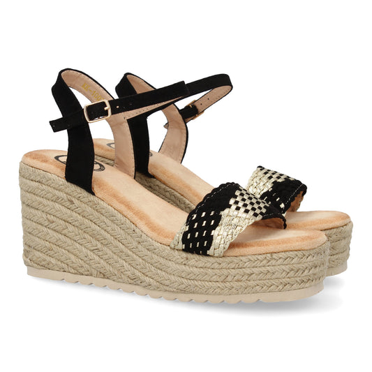 Sandalias de cuña de yute para mujer  comodas y elegantes  d