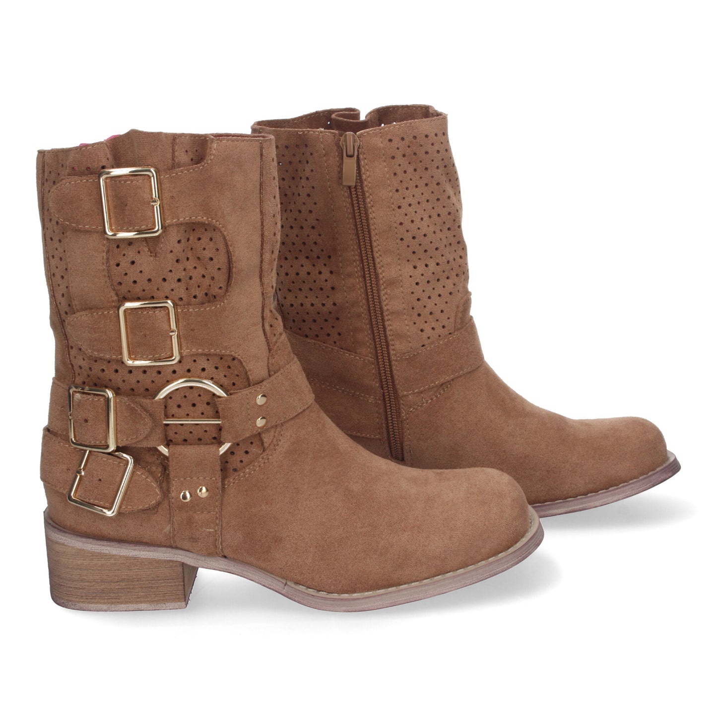 Botines de Mujer con tacón Bajo y Adorno