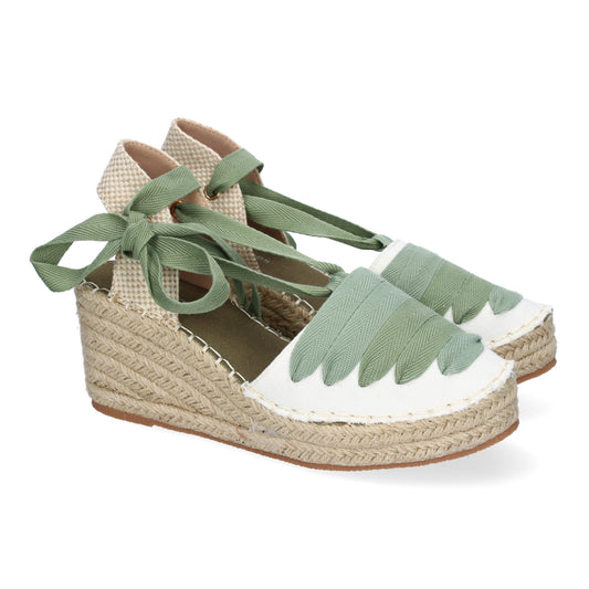 Sandalia de Mujer con cuña de Yute  Comodas  diseñ