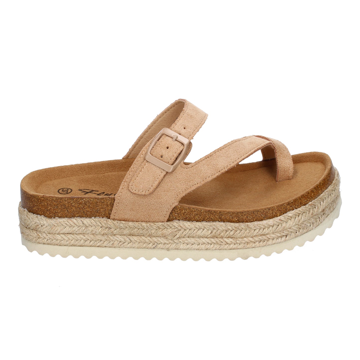 Sandalia de Mujer de Plataforma Tipo Esclava  Mate