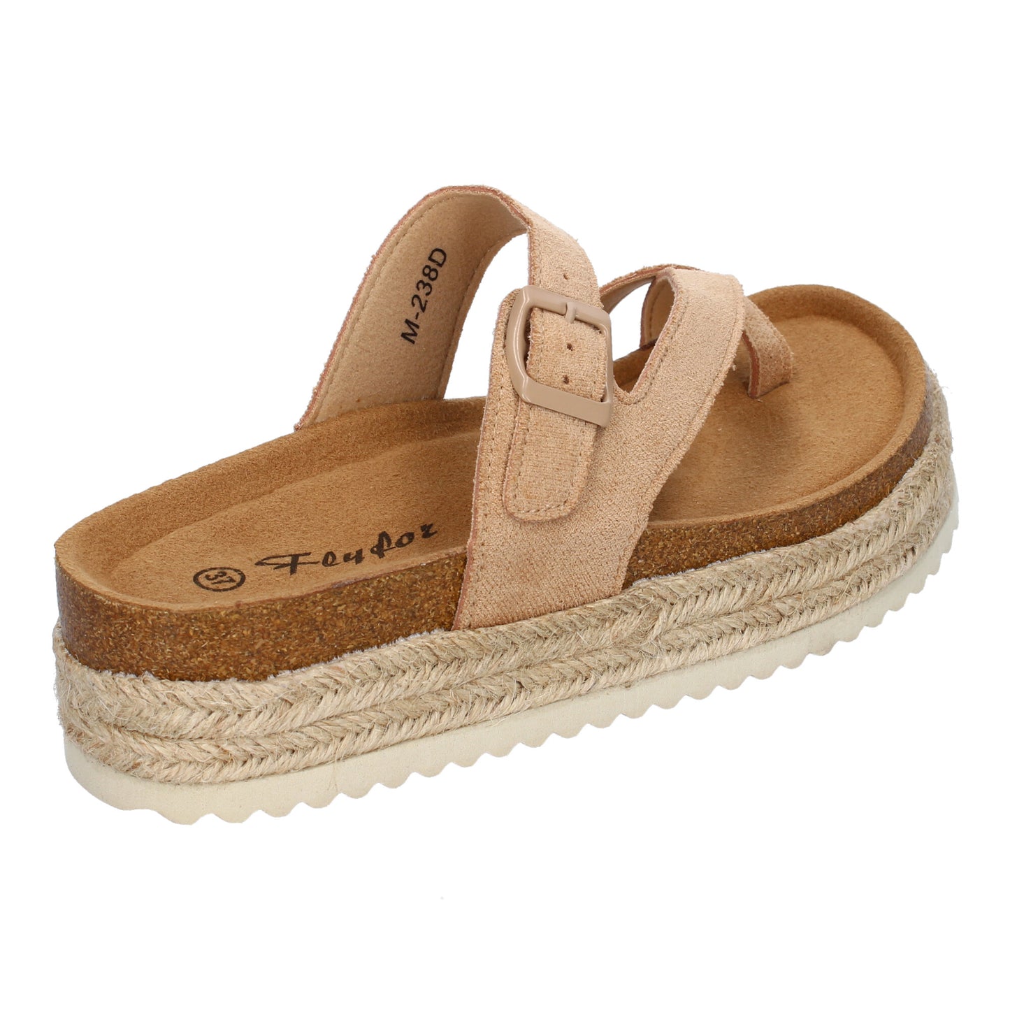 Sandalia de Mujer de Plataforma Tipo Esclava  Mate