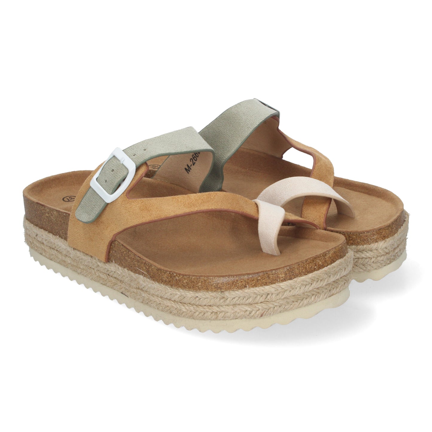 Sandalia de Plataforma de material Bio  Forradas d