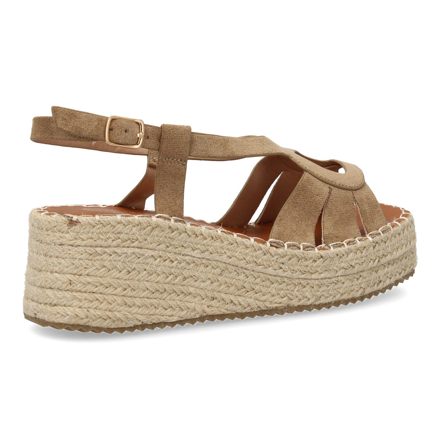 Sandalia de cuña de yute para mujer comodas y elegantes di