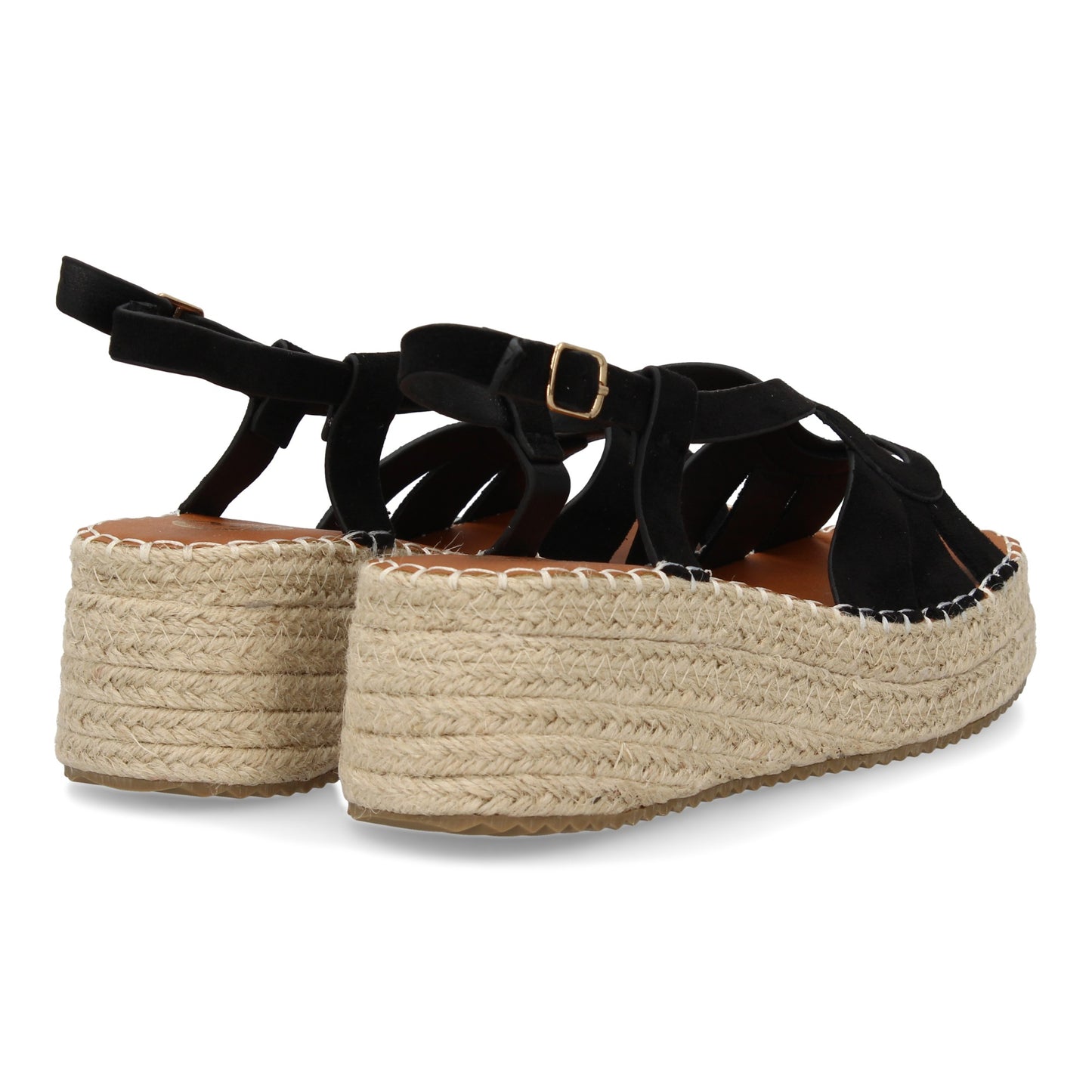 Sandalia de cuña de yute para mujer comodas y elegantes di