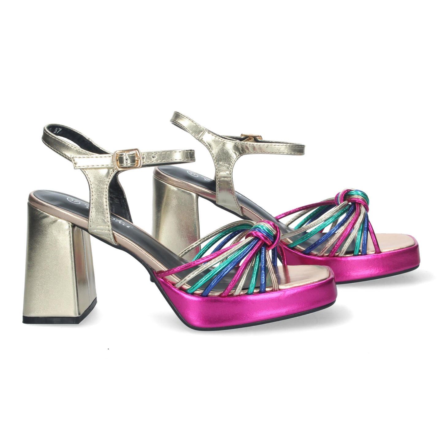 Sandalia de Tacon Ancho para Mujer Como