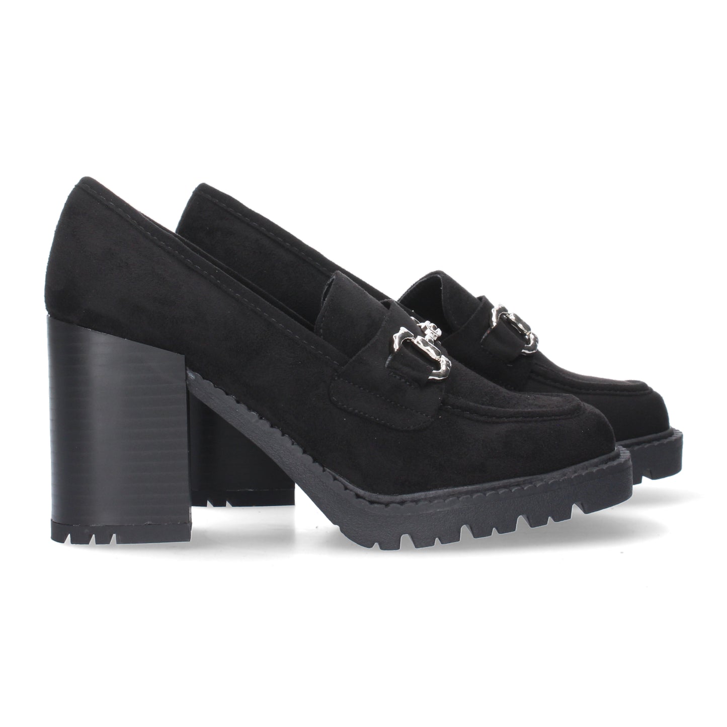 Mocasin de tacon para mujer con adorno